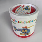 Wooden Construction Set in Carry Bucket