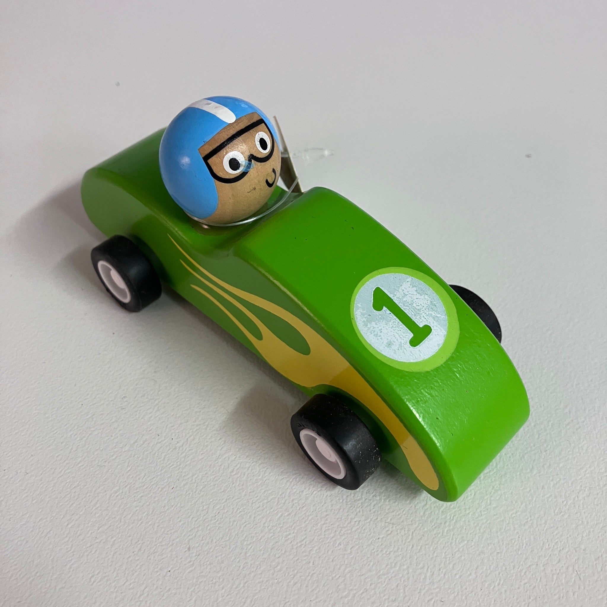 Wooden Pull Back Racing Car