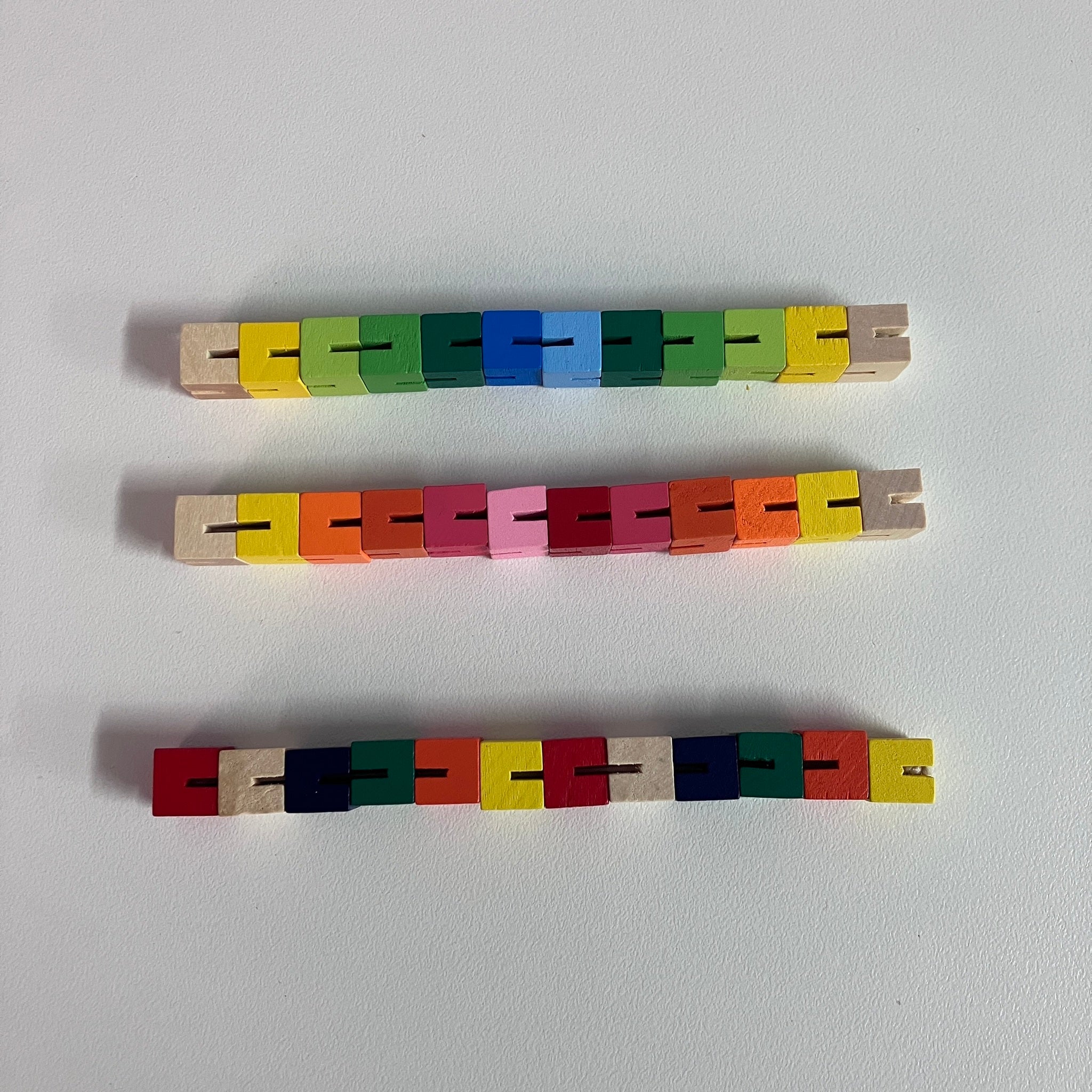 Wooden Twist & Lock Blocks - Assorted Designs