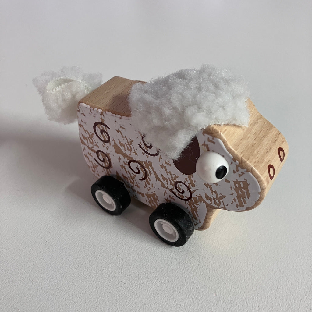 Wooden Pull Back Animal Car - Assorted Designs