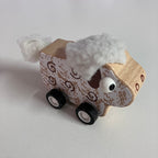 Wooden Pull Back Animal Car - Assorted Designs