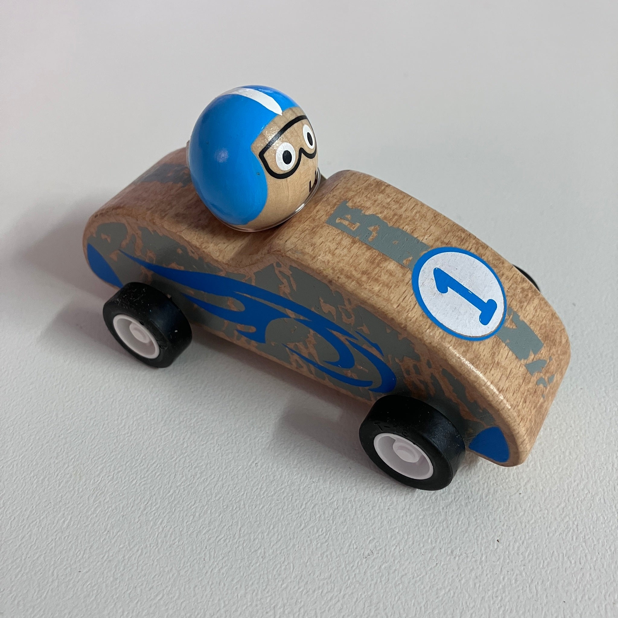 Wooden Pull Back Racing Car - Assorted Designs