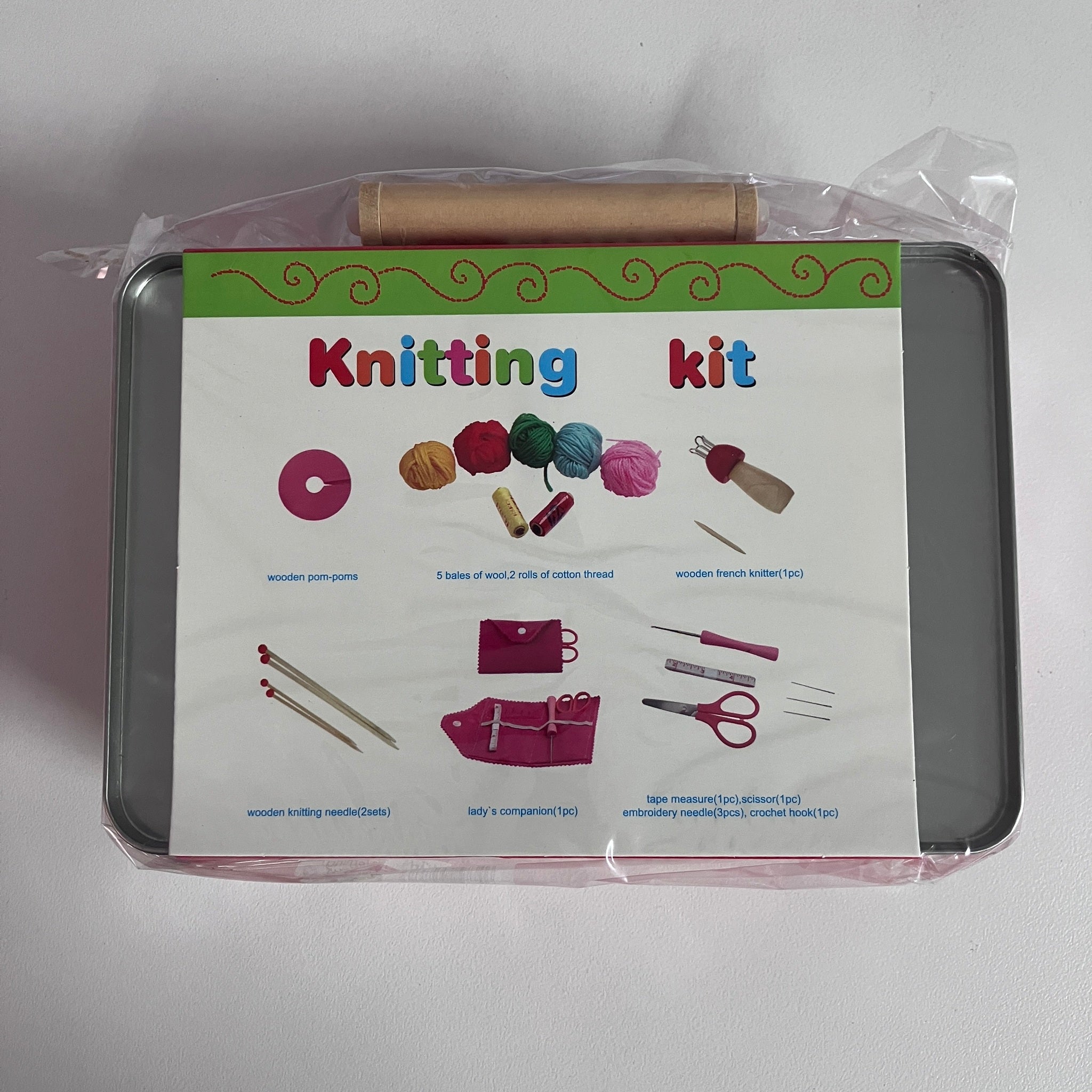Knitting Kit in Metal Case