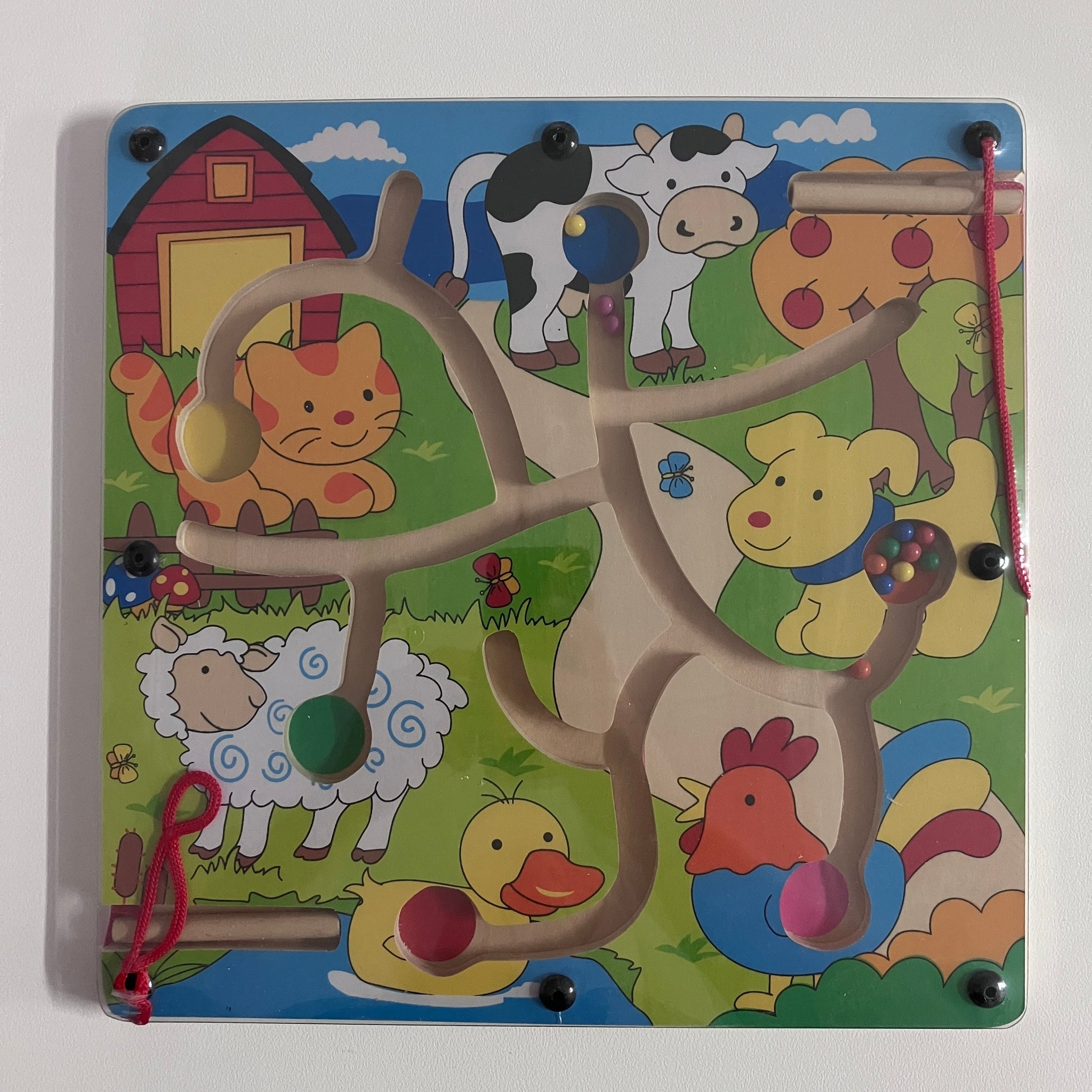 Wooden Magnetic Maze - Farm