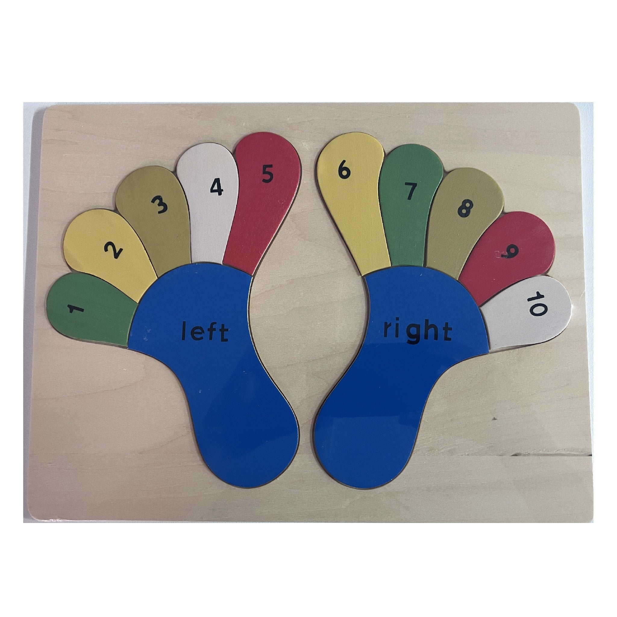 Wooden Puzzle - Feet - Numbers