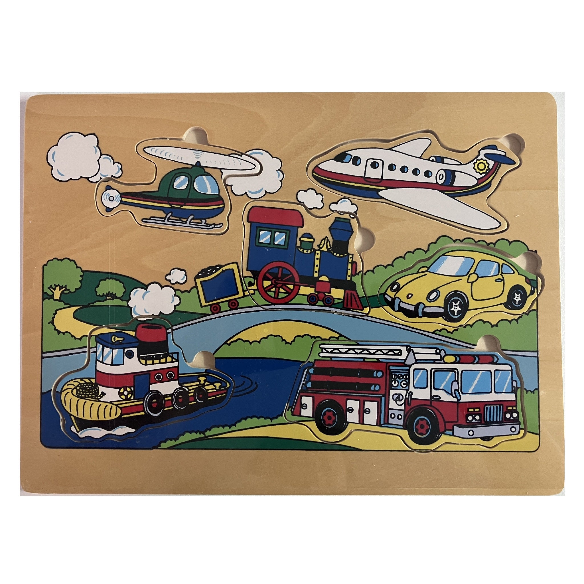 Wooden Puzzle - Transport