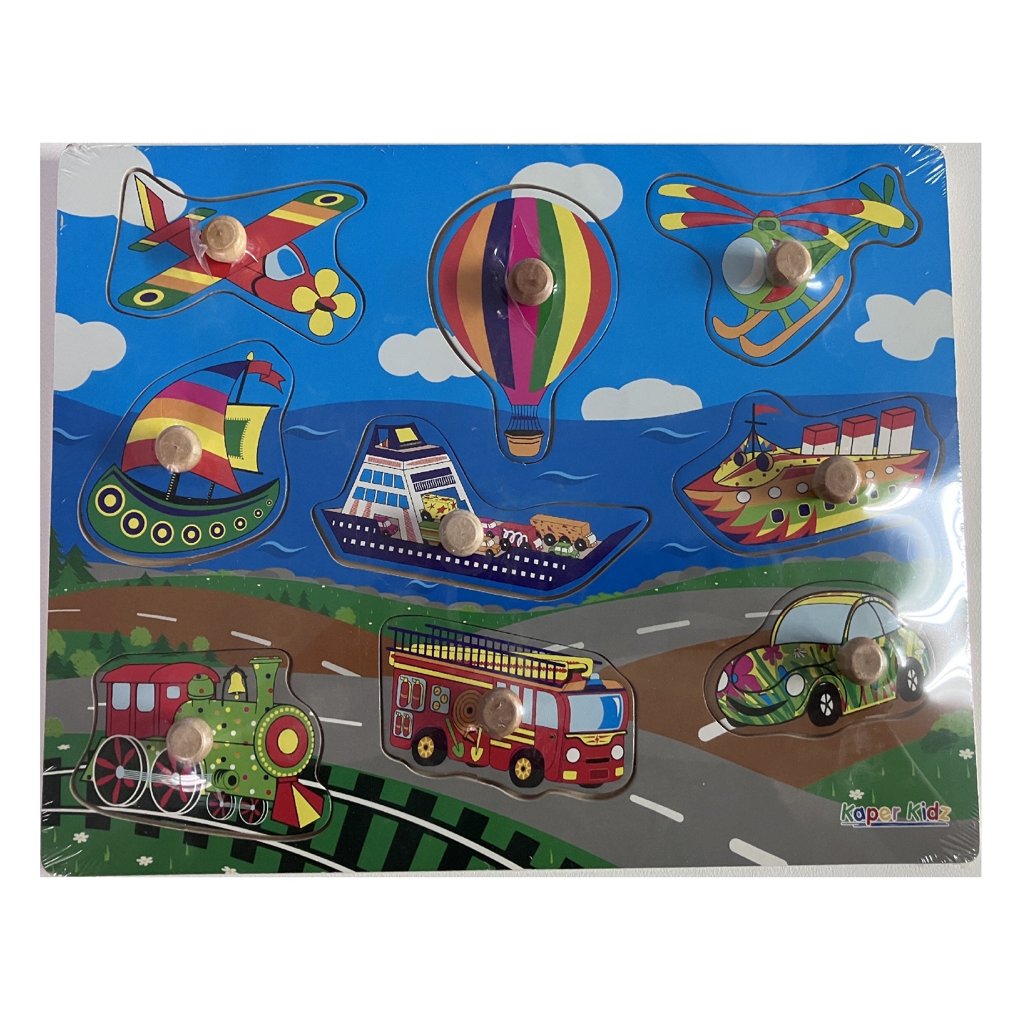 Wooden Puzzle - Transport