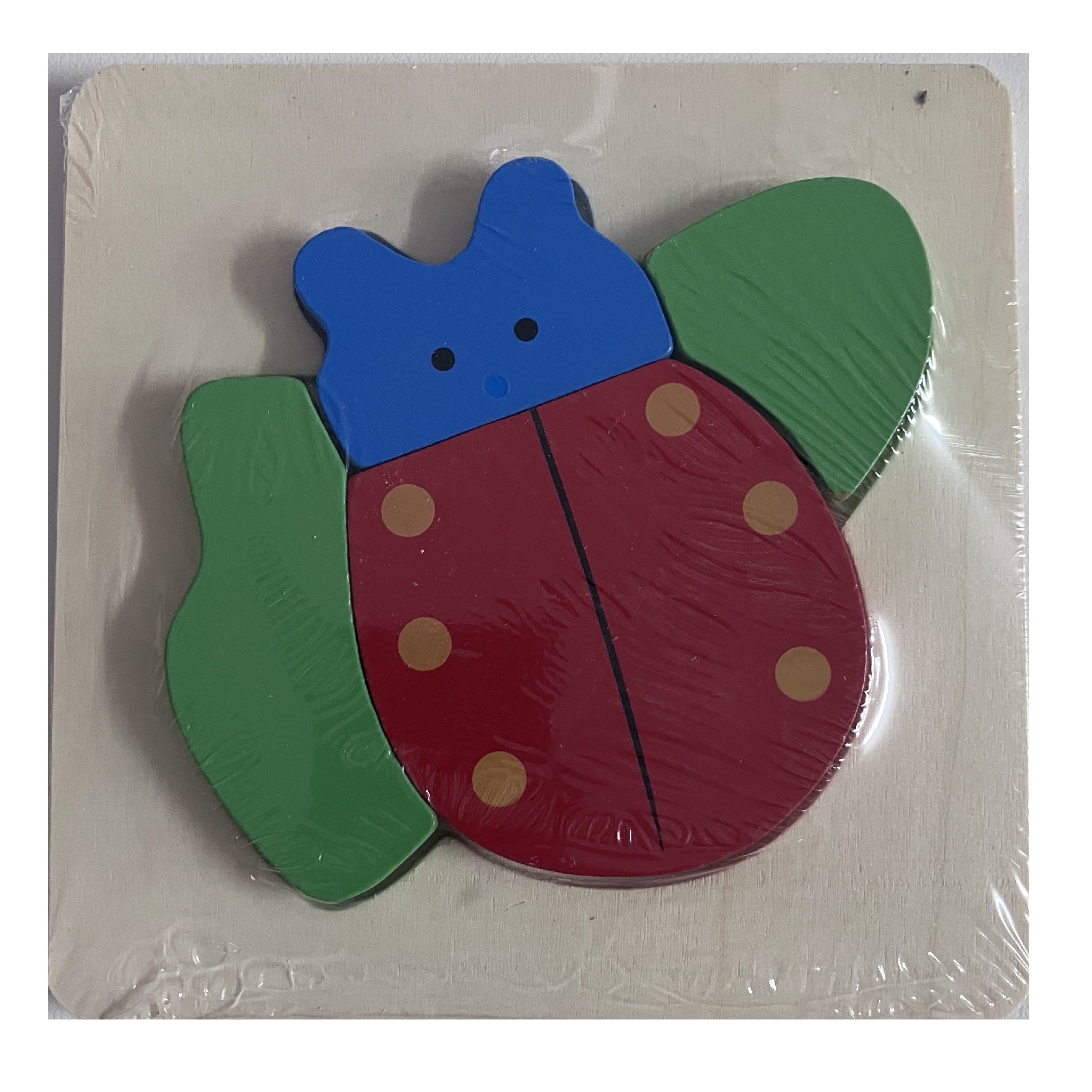 Wooden Block Puzzle - Ladybird