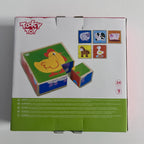Wooden Cube Block Puzzle - Farm Animals