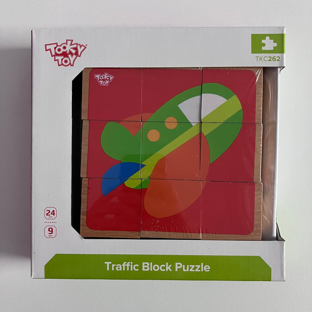 Wooden Cube Block Puzzle - Traffic