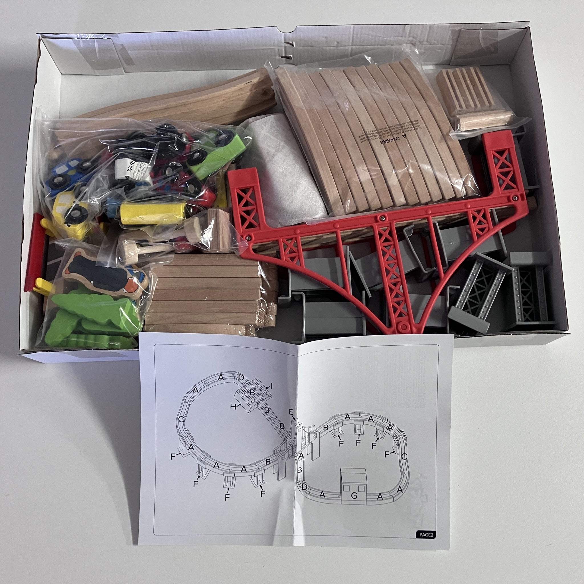 Wooden Train Set - 70pcs