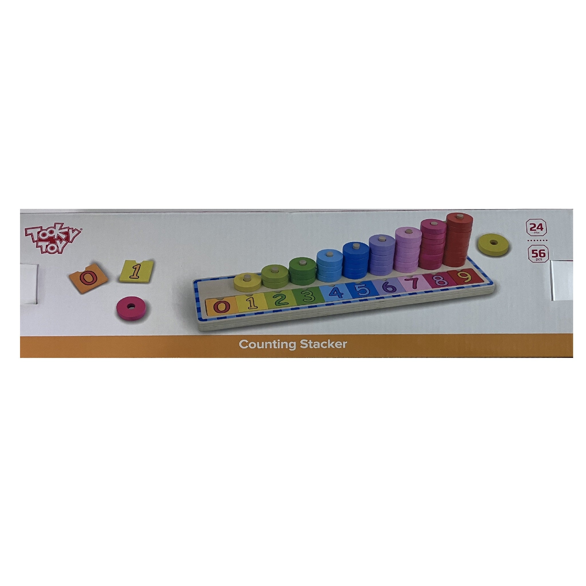 Wooden Geometry Stacker - Numbers 0-9