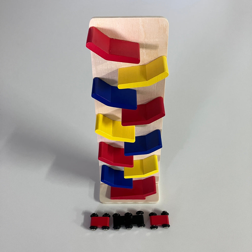 Wooden Rolling Car Game