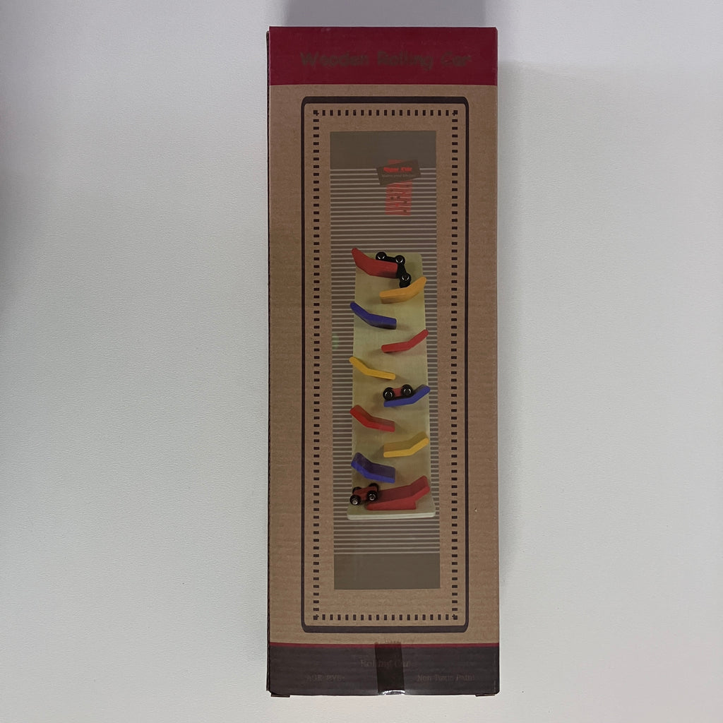 Wooden Rolling Car Game