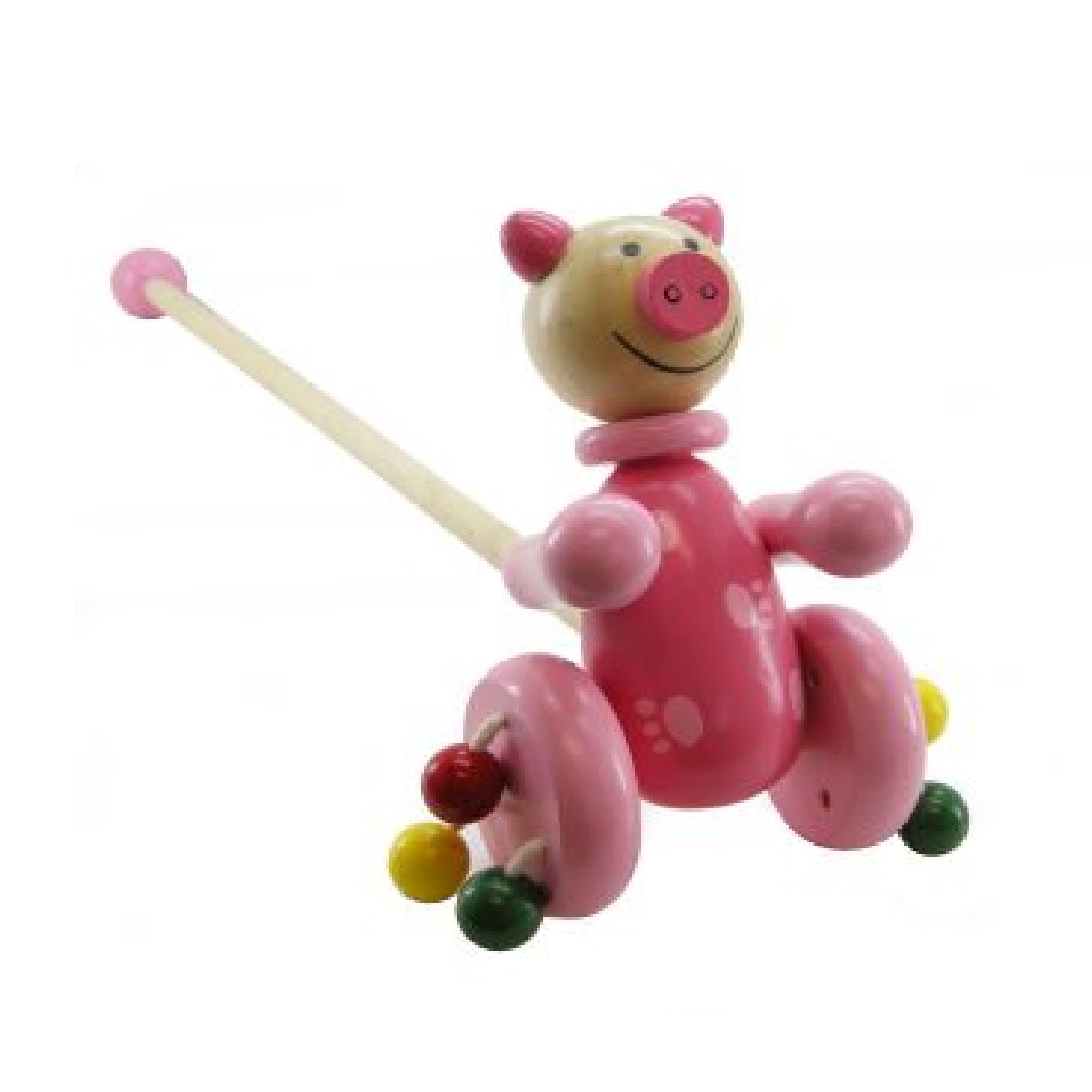 Wooden Push Along Animals - Assorted Designs