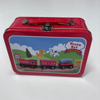 Wooden Train Set in Tin Carry Case