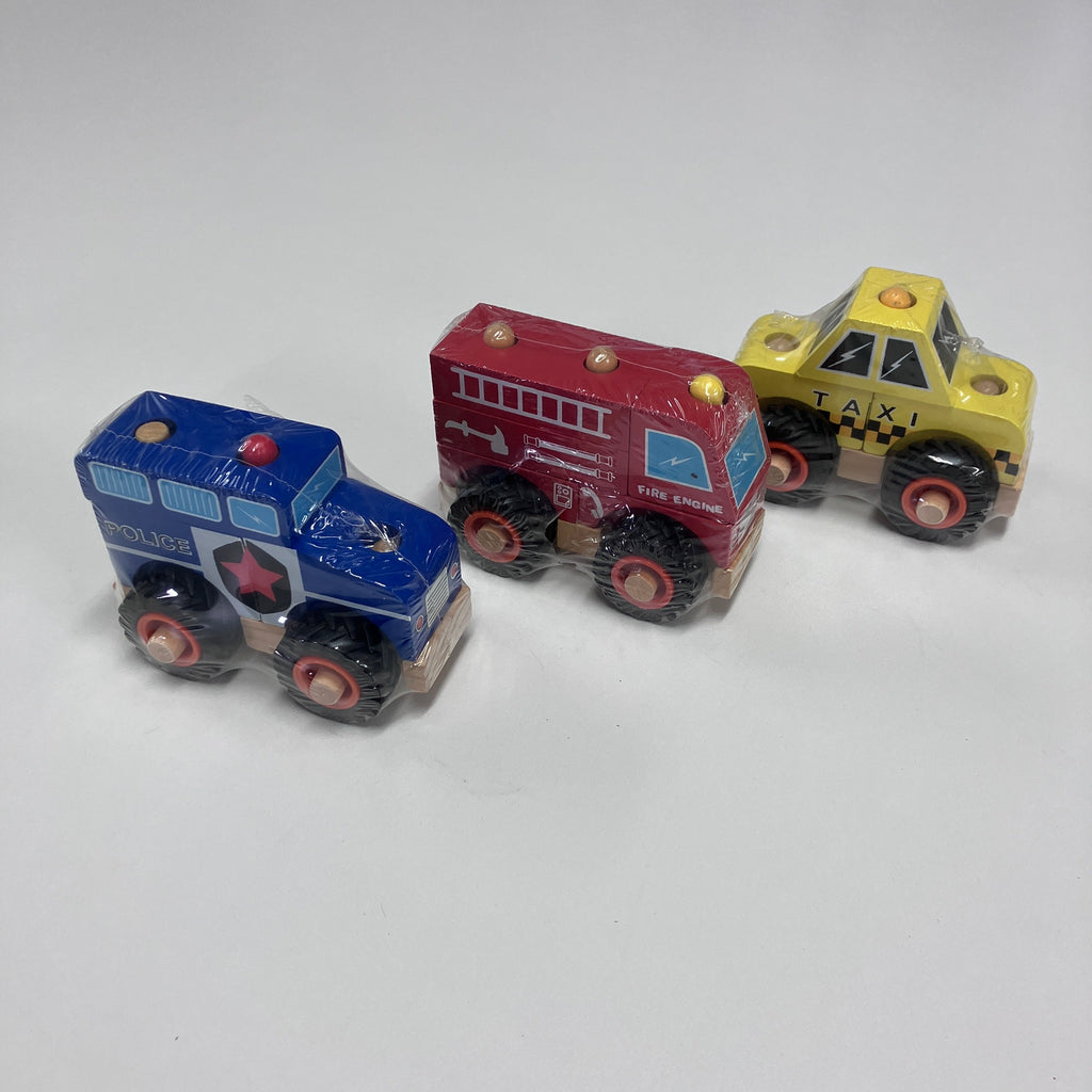 Wooden Block Vehicle - Assorted Designs