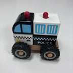 Wooden Block Vehicle - Police Car