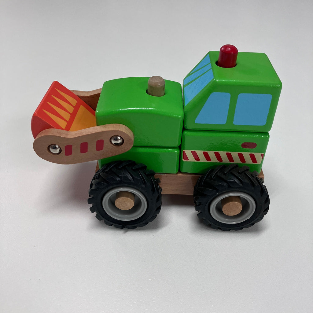 Wooden Block Vehicle - Bulldozer
