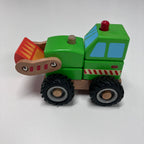 Wooden Block Vehicle - Bulldozer