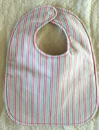 Reversible Bib - Pastel Elephants / Stripes