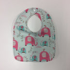 Reversible Bib - Pastel Aqua Elephants / Pastel Elephants