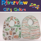 Reversible Bib - Safari / Stripes