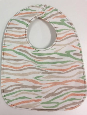 Reversible Bib - Safari / Stripes