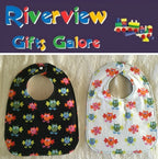 Reversible Bib - White Owls / Black Owls