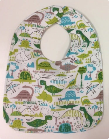 Reversible Bib - Dinosaurs / Trucks