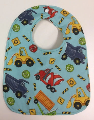 Reversible Bib - Dinosaurs / Trucks