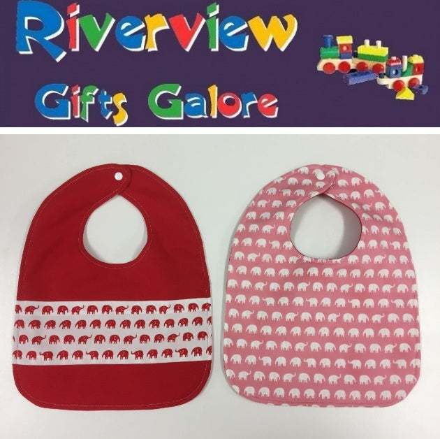 Reversible Bib - Elephants