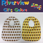 Reversible Bib - Yellow Bee/White Bee