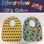 Reversible Bib - Yellow Bee/Blue Ladybird