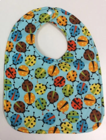 Reversible Bib - Yellow Bee/Blue Ladybird