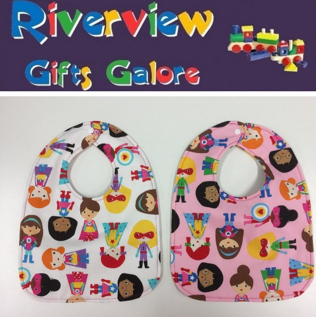 Reversible Bib - Super Kids