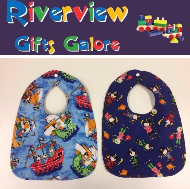 Reversible Bib - Pirates