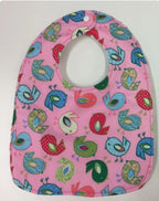 Reversible Bib - Pink Birds / Brazil Birds