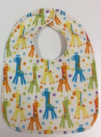 Reversible Bib - African Animals / Multi Coloured Giraffes