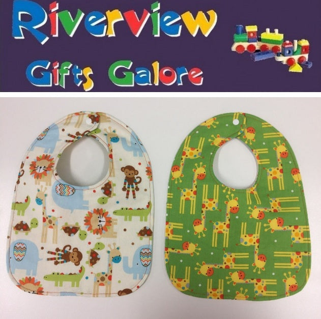Reversible Bib - Savannah Animals