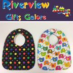 Reversible Bib - Elephants / Spots