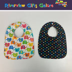Reversible Bib - Elephants / Spots