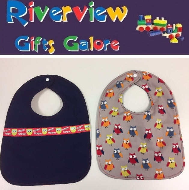 Reversible Bib - Owls