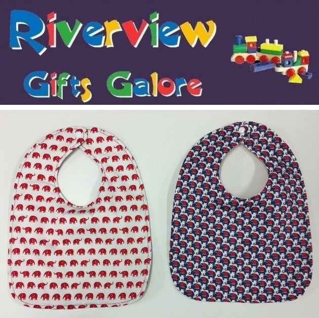 Reversible Bib - Elephants
