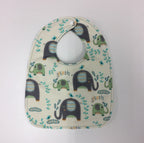 Reversible Bib - Elephants / Stripes