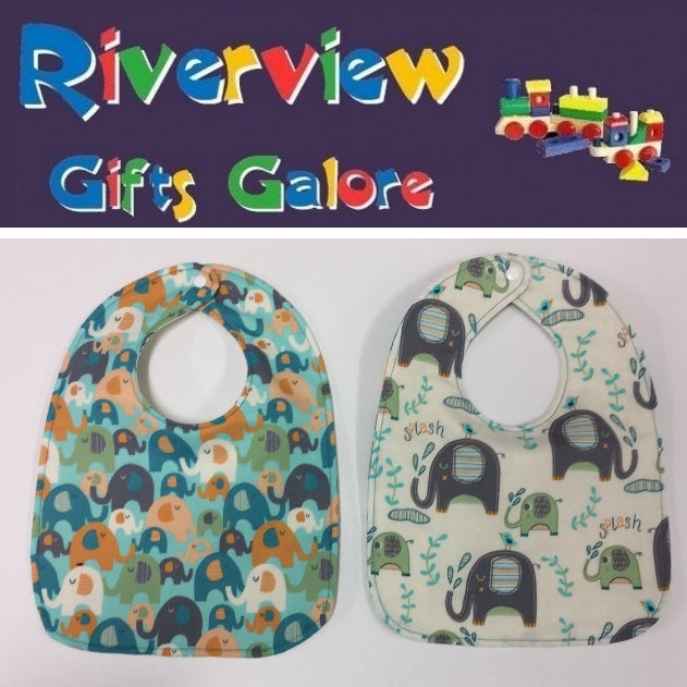 Reversible Bib - Elephants