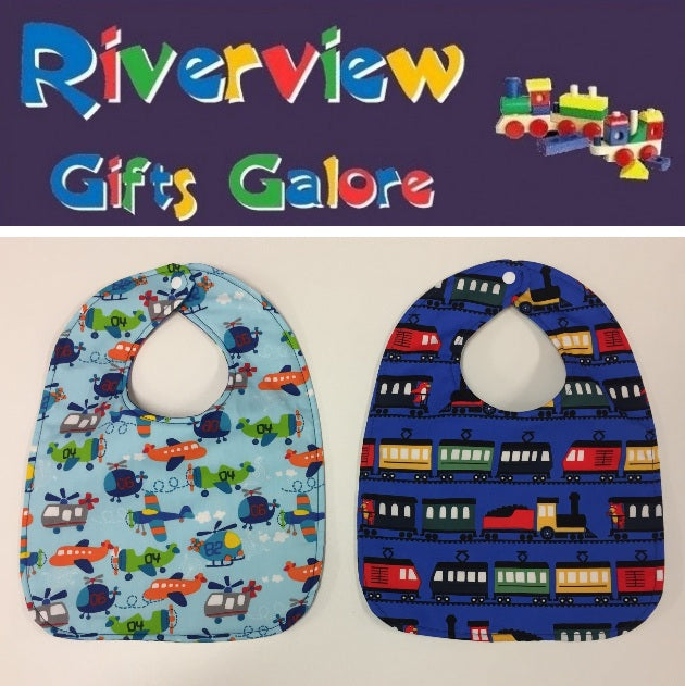 Reversible Bib - Trains / Air Transport