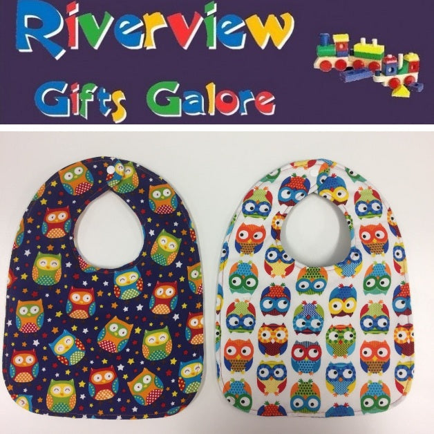 Reversible Bib - Owls