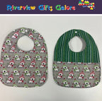 Reversible Bib - Christmas Dogs / Green
