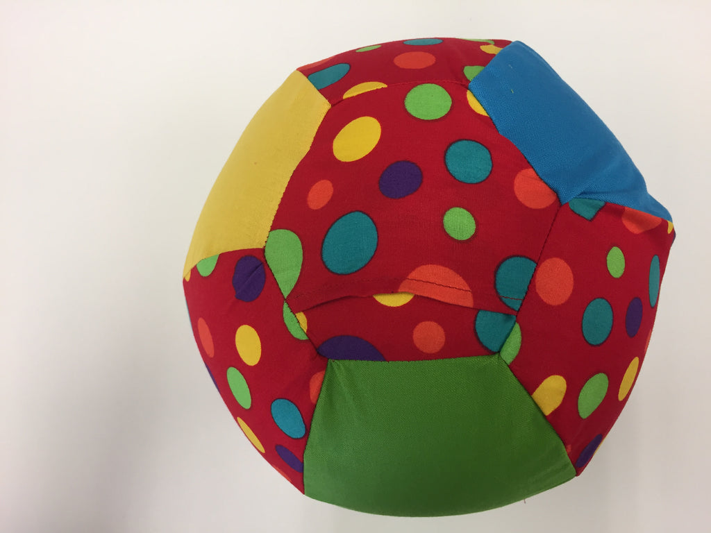 Balloon Ball Cover - Red with Colourful Dots